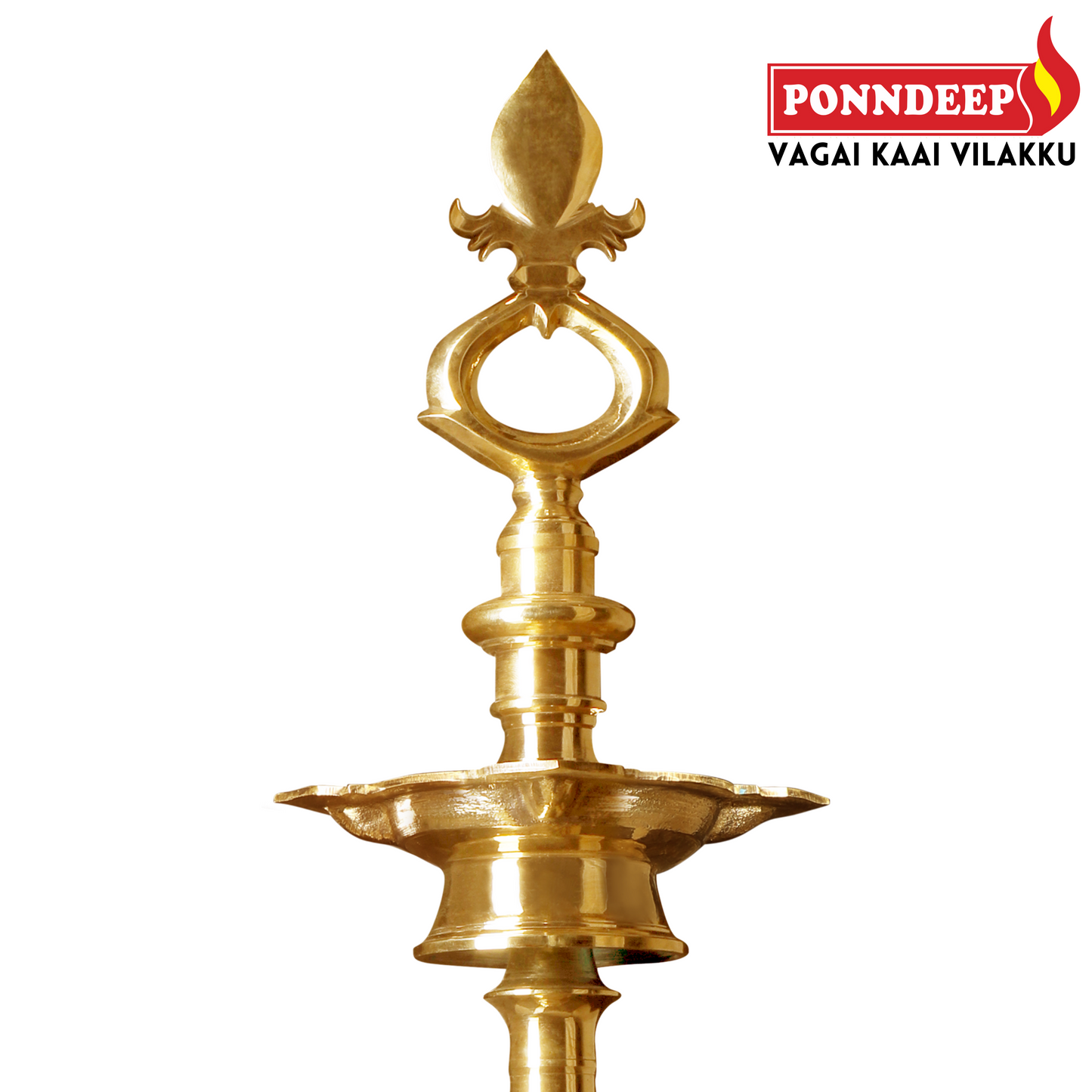 Ponndeep Vagai Kaai Vilakku Pure Duplex Brass Diya Oil Lamp
