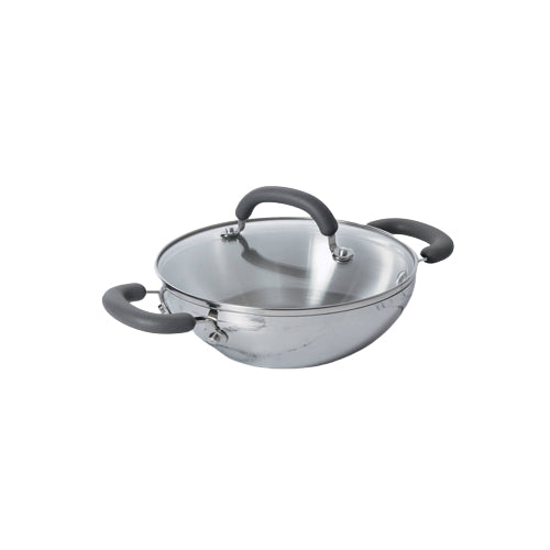 Meyer Trivantage Triply Stainless Steel Kadai with Glass Lid