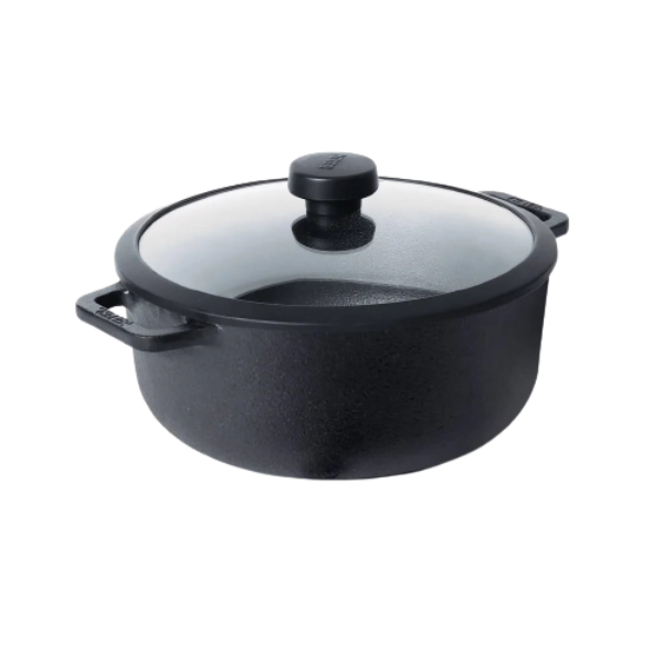 Meyer Pre-Seasoned Cast Iron Dutch Oven/Sauteuse with Glass Lid