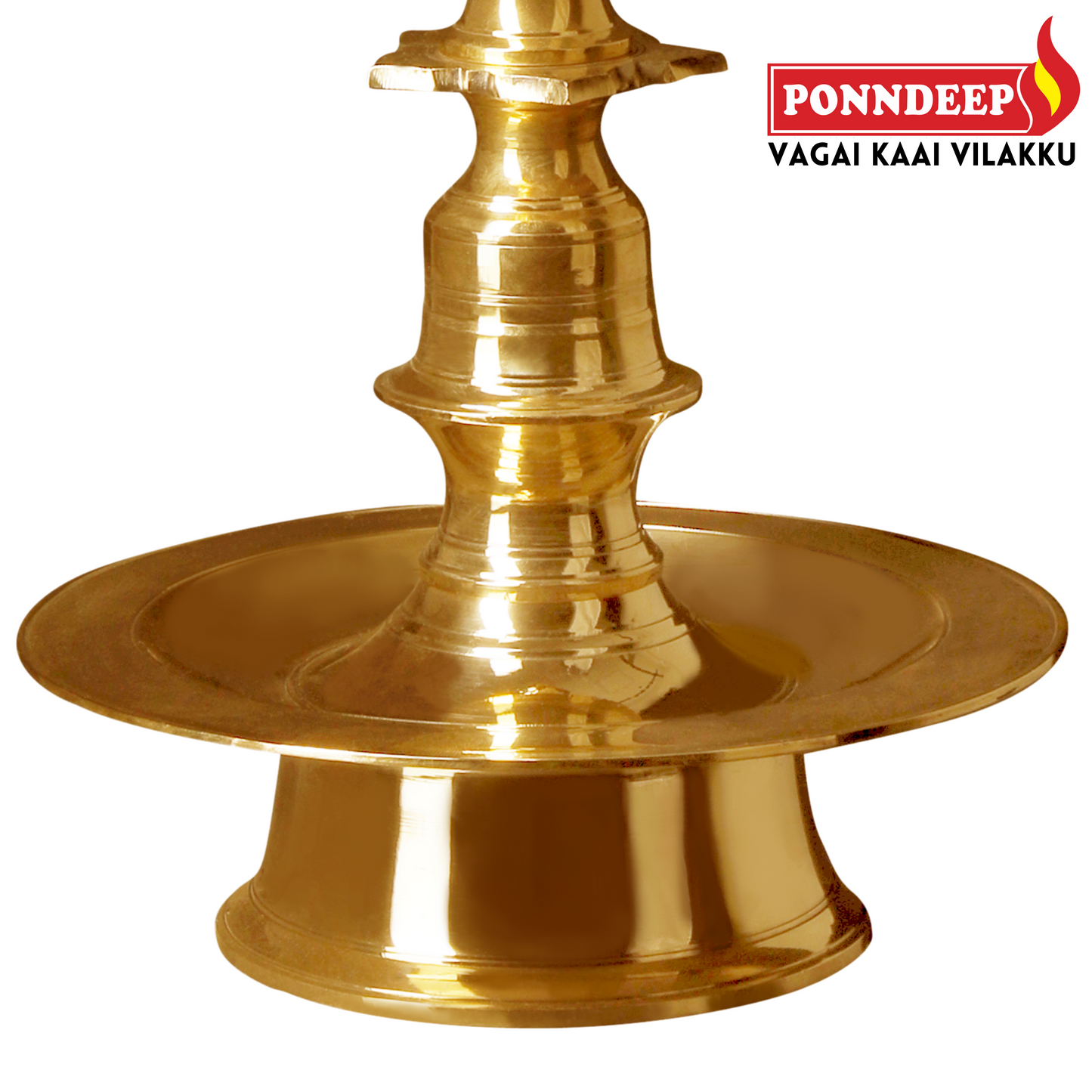 Ponndeep Vagai Kaai Vilakku Pure Duplex Brass Diya Oil Lamp