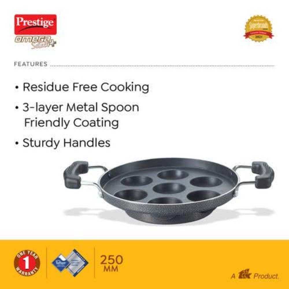 Prestige Omega Select Plus Aluminium Non-Induction Base Non-Stick Paniyarakkal