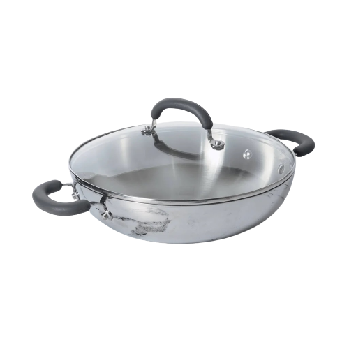 Meyer Trivantage Triply Stainless Steel Kadai with Glass Lid