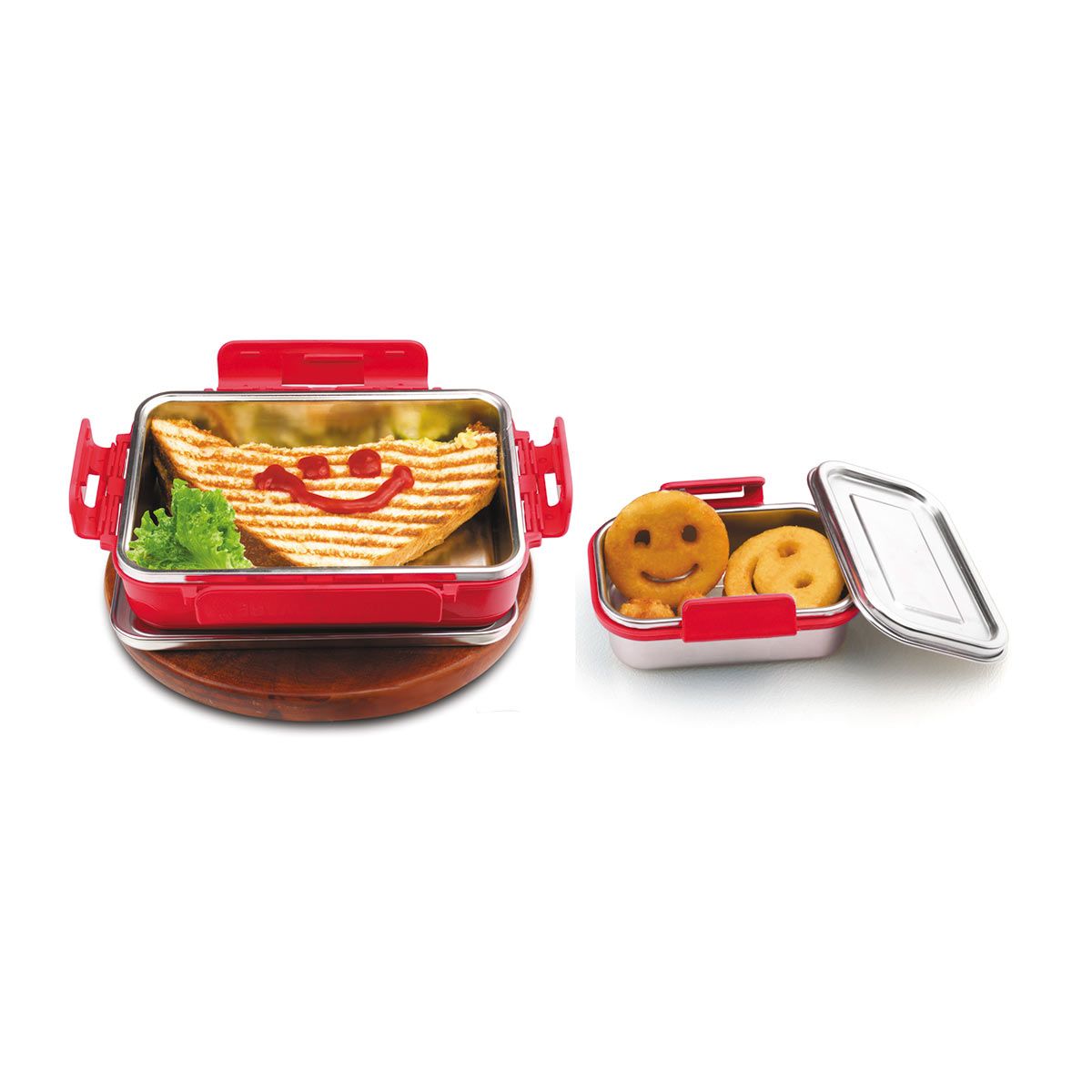 Signoraware All Steel Stainless Steel Inner Lunch Box With Steel Lid