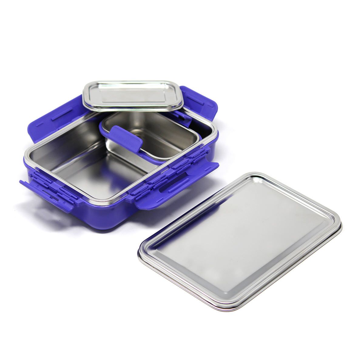 Signoraware All Steel Stainless Steel Inner Lunch Box With Steel Lid