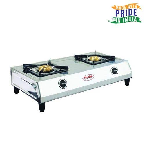 Prestige Agni Stainless Steel Gas Stove, 2 Burner