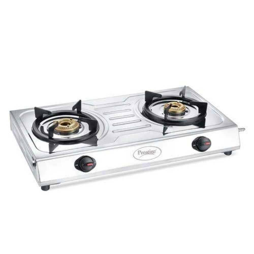 Prestige Prime Stainless Steel Gas Stove, 2 Burner