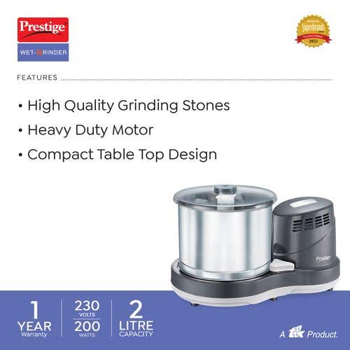 Prestige PWG 08 Table Top Wet Grinder, 2 Litres