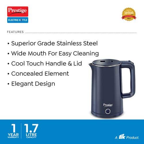 Prestige PKCB 1.7 Blue Electric Kettle, 1.7 Litres