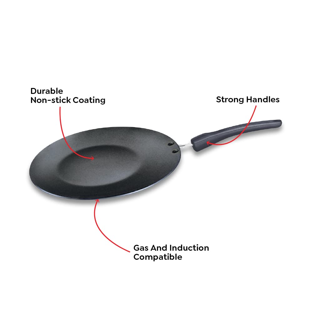 Prestige Omega Deluxe Aluminium Induction Base Non-stick Concave Tawa