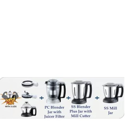 Panasonic Monster MX-AE475 Black Mixer Grinder, 750W, 4 Jar