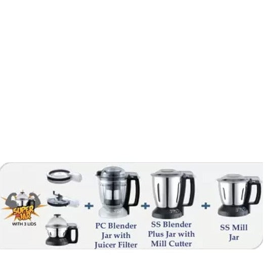 Panasonic Monster MX-AE475 Silver Mixer Grinder, 750W, 4 Jar