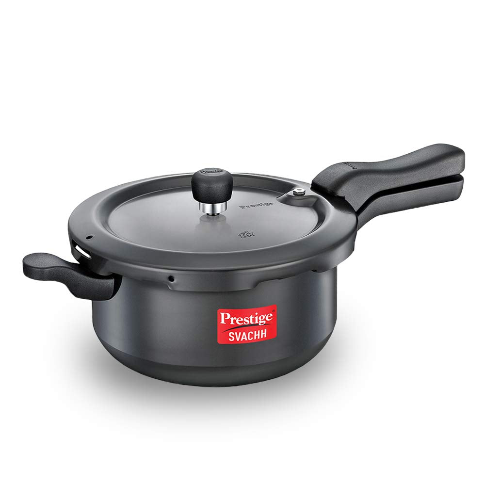 Prestige Svachh Hard Anodised Induction Base Outer Lid Senior Pressure Cooker Pan, 5 Litres