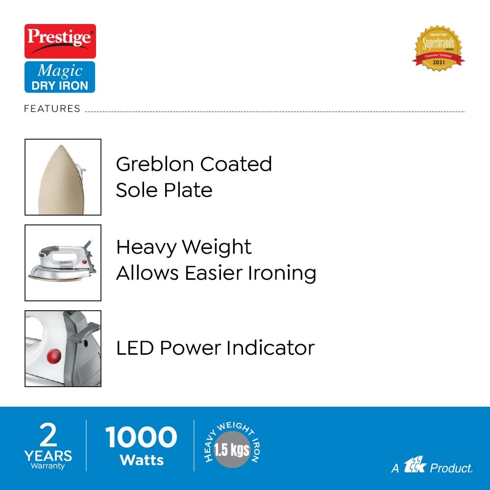 Prestige Magic PDI 06 Dry Iron Box, 1000W