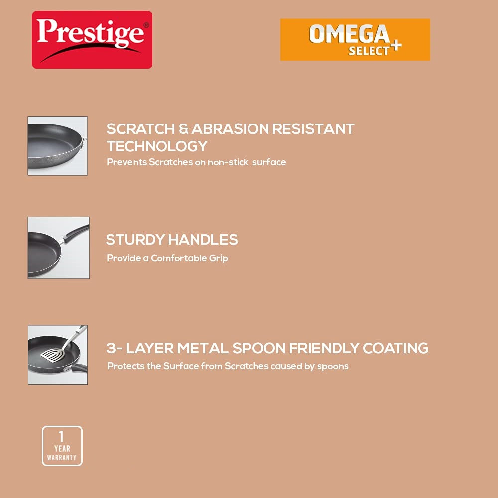 Prestige Omega Select Plus Aluminium Non-Induction Base Non-Stick Frypan