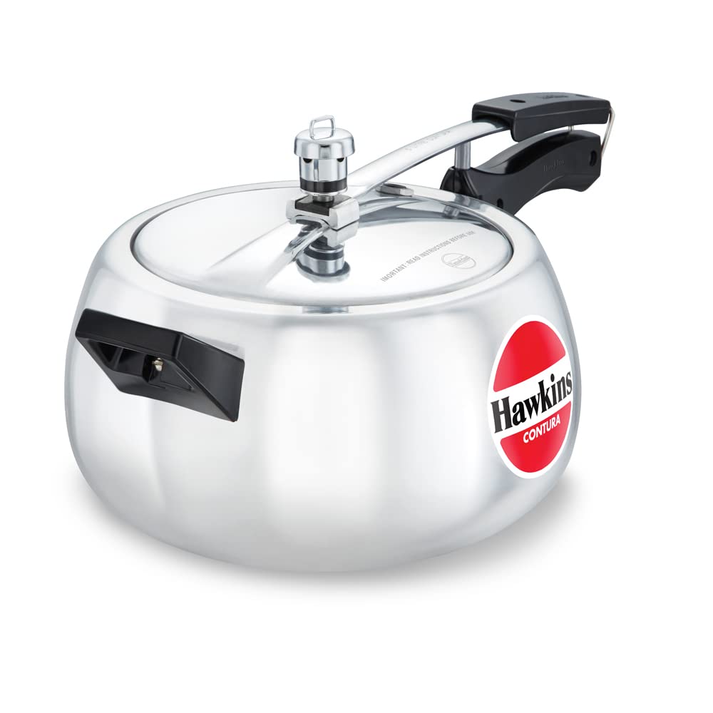 Hawkins Contura Aluminium Non-Induction Base Inner Lid Pressure Cooker, 5 litres