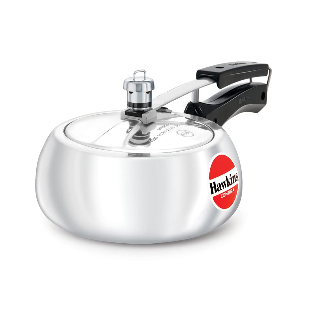 Hawkins Contura Aluminium Non-Induction Base Inner Lid Pressure Cooker, 2 litres