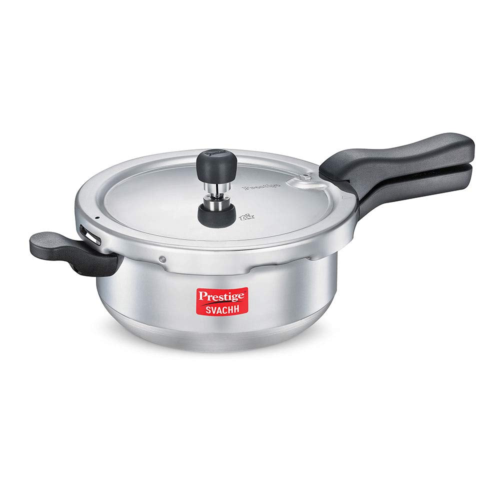 Prestige Svachh Aluminium Induction Base Outer Lid Pressure Cooker Pan, 3.5 Litres