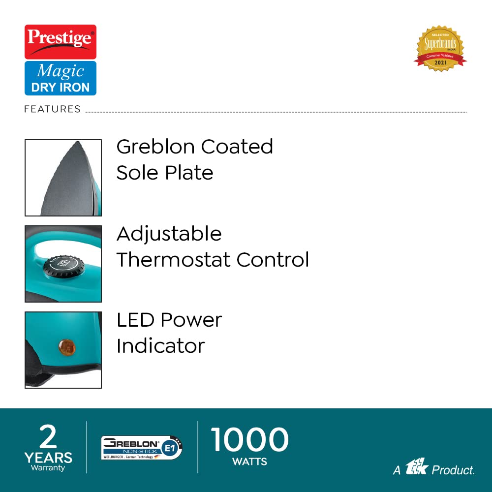 Prestige Magic PDI 07 Dry Iron Box, 1000W
