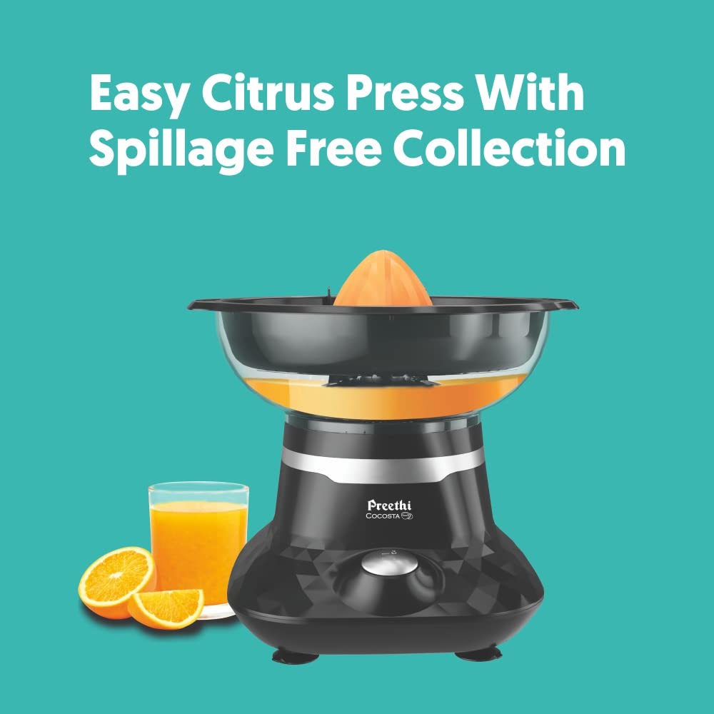 Preethi Cocosta KP-001 Electric Coconut Scrapper and Citrus Juicer, 100W