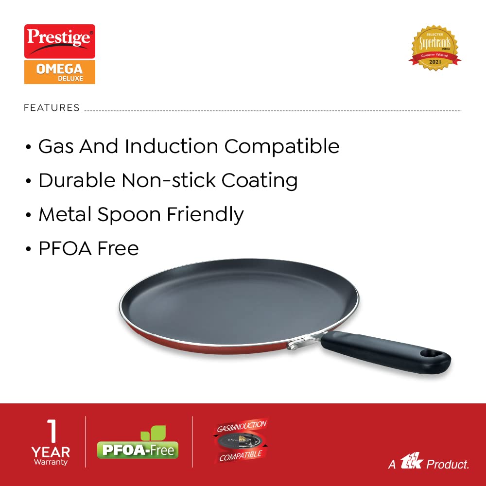 Prestige Omega Deluxe Aluminium Induction Base Non-Stick Omni Tawa