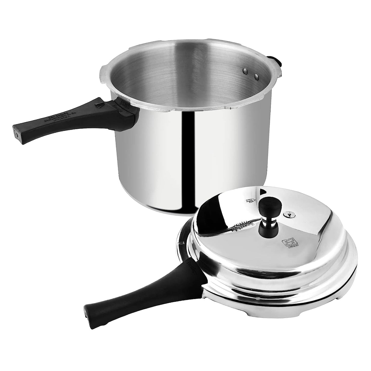 Prestige Popular Aluminium Non-Induction Base Outer Lid Pressure Cooker, 10 Litres