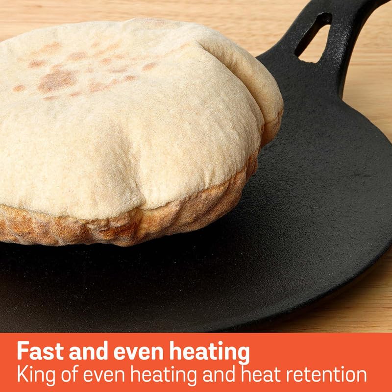 Meyer Pre-Seasoned Cast Iron Roti/Chapati Tawa, 26CM