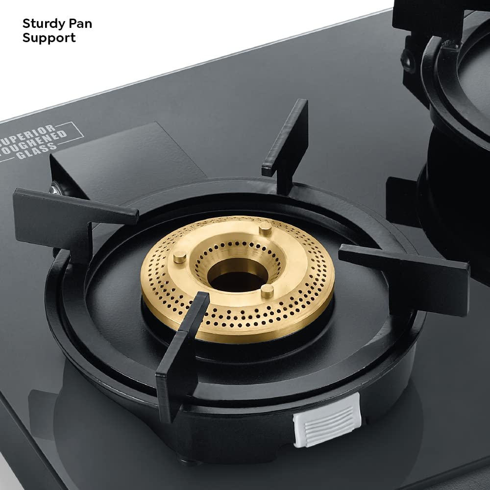 Prestige Svachh Neo GTSN 03 Toughened Glass Top Gas Stove with Liftable Burner Set, 3 Burners