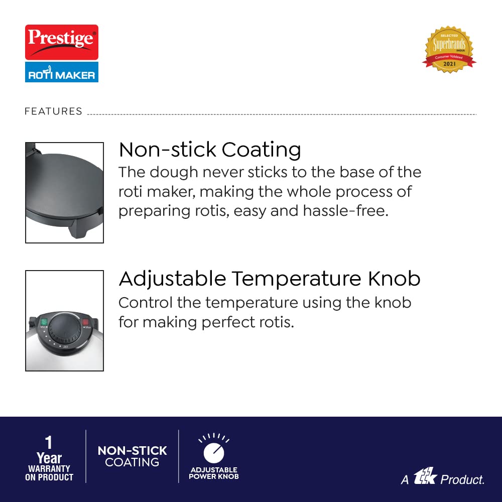 Prestige PRM 3.0 Roti Maker, 900W