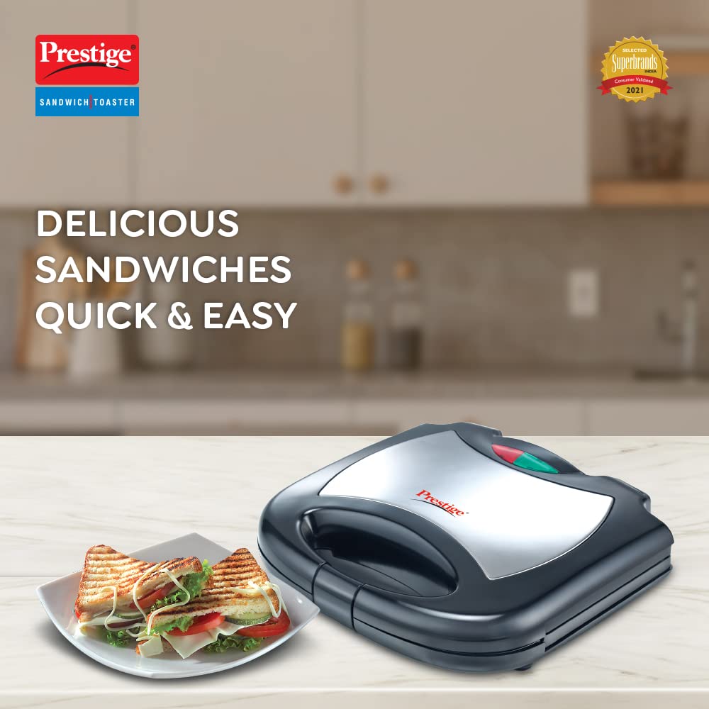 Prestige PSMFS Sandwich Maker with Fixed Sandwich Plates, 700W