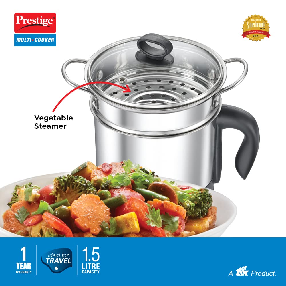 Prestige PMC 3.0 Plus Electric Multi Cooker Kettle, 1.5 Litres