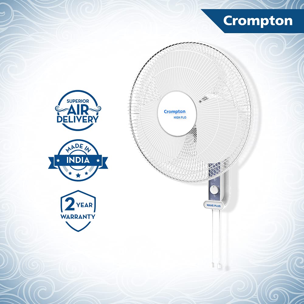Crompton Surebreeze Hiflo Wave Plus Wall Mount Fan, 400MM