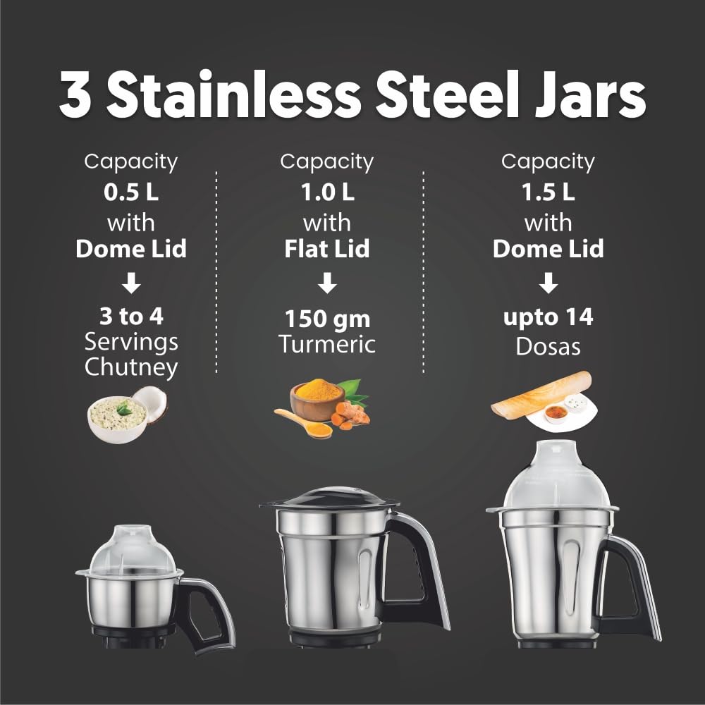 Preethi Zodiac Glitter MG-264 Mixer Grinder, 750W, 5 Jars
