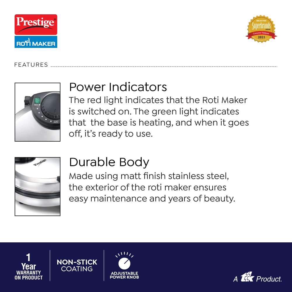 Prestige PRM 3.0 Roti Maker, 900W