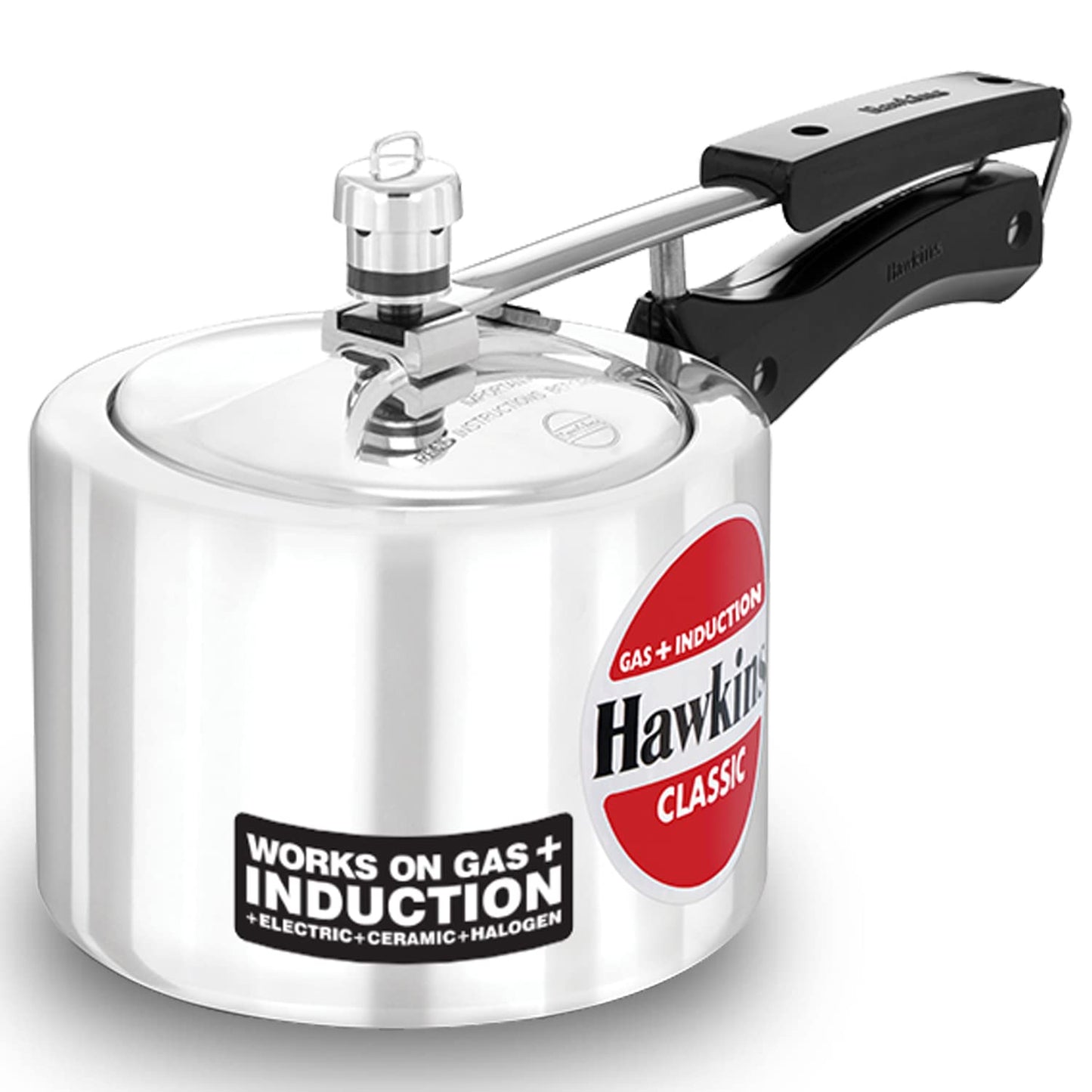 Hawkins Classic Aluminium Induction Base Inner Lid Pressure Cooker, 2 Litres Tall