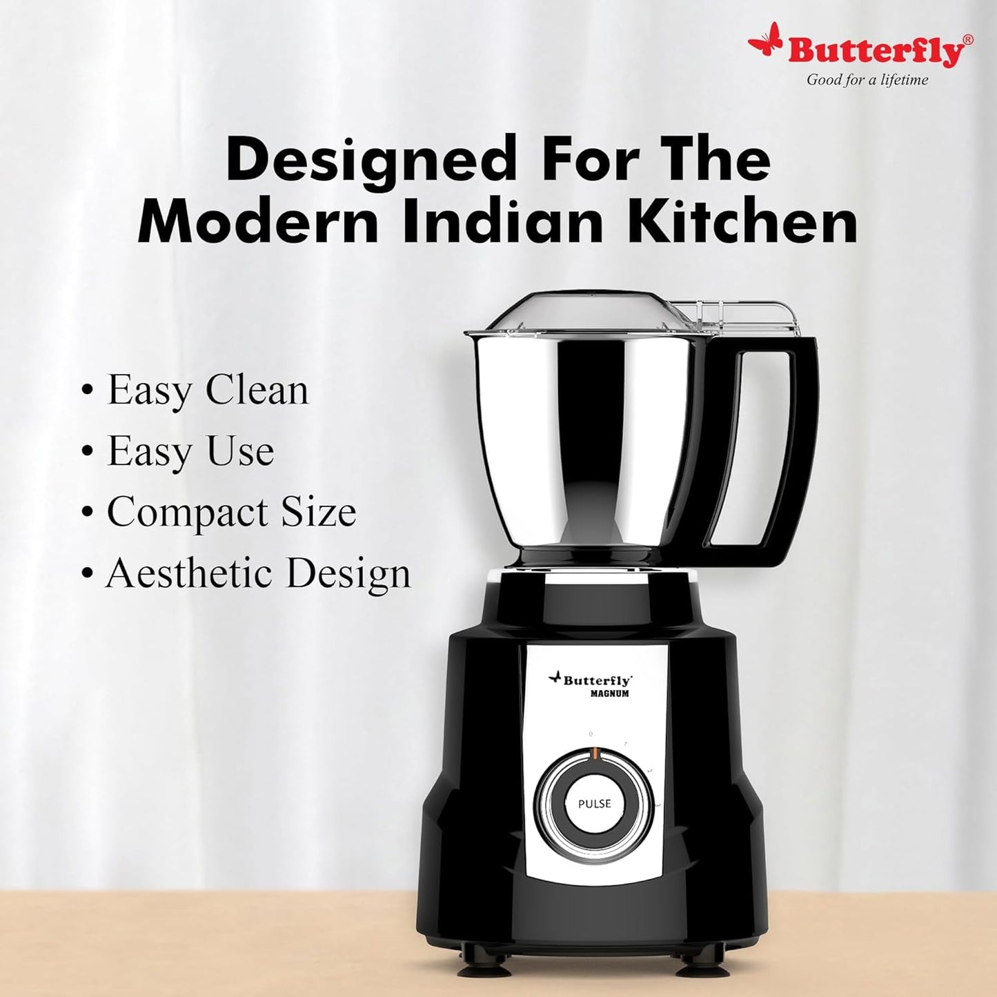 Butterfly Magnum Mixer Grinder, 900W, 3 Jars