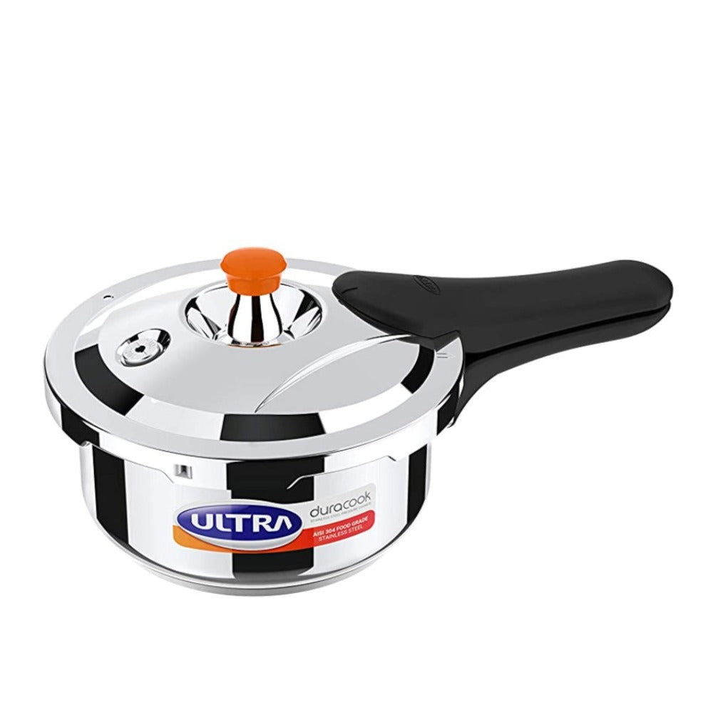 Ultra Duracook Stainless Steel Induction Base Outer Lid Pressure Cooker, 2 Litres