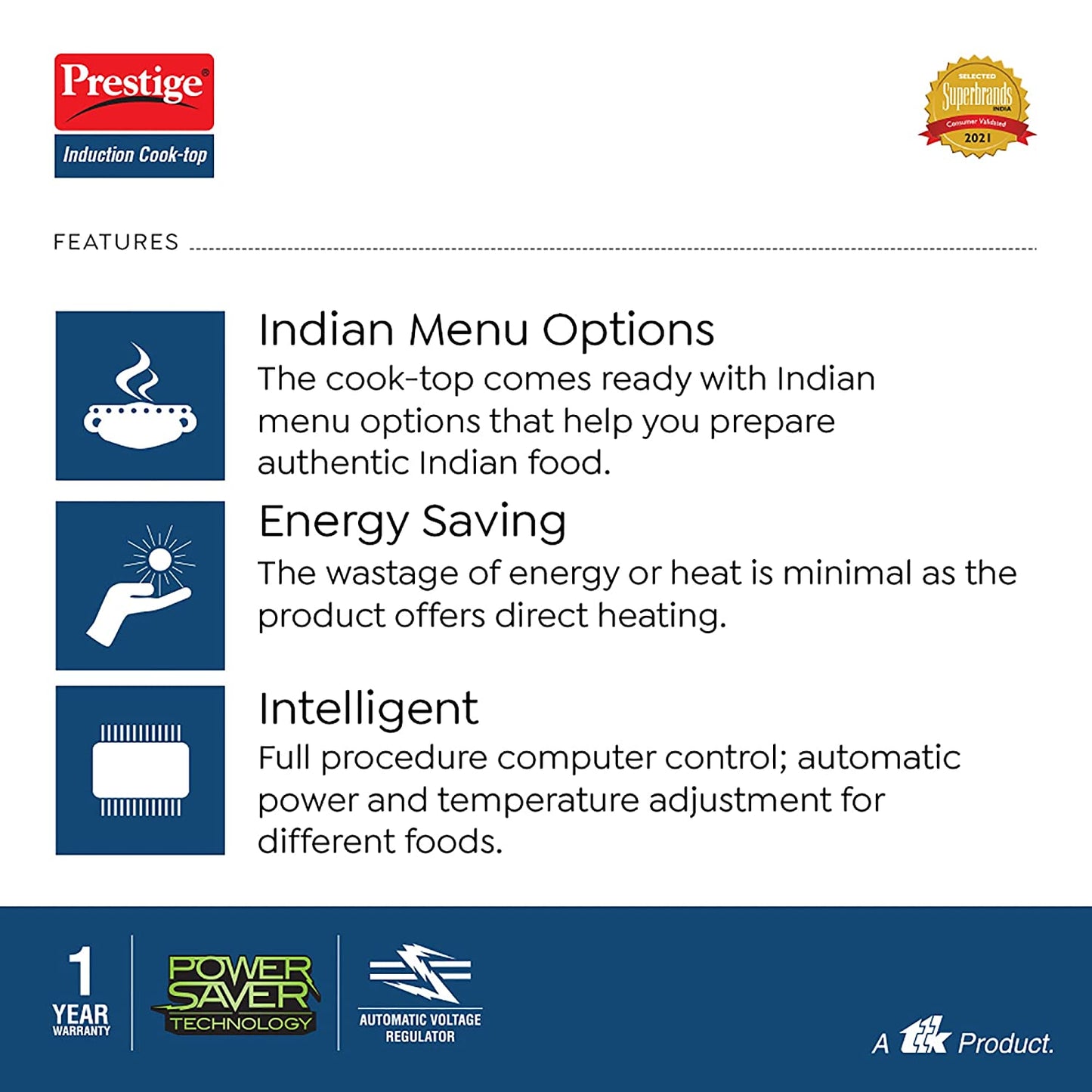 Prestige Xpress Ceramic Panel Induction Cooktop, 1200W