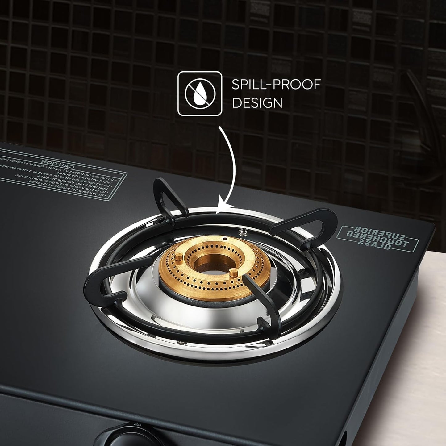 Judge by Prestige Deluxe Toughened Glass Top Gas Stove, 2 Burners