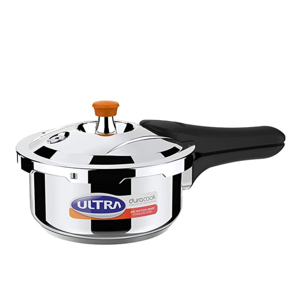 Ultra Duracook Stainless Steel Induction Base Outer Lid Pressure Cooker, 2 Litres