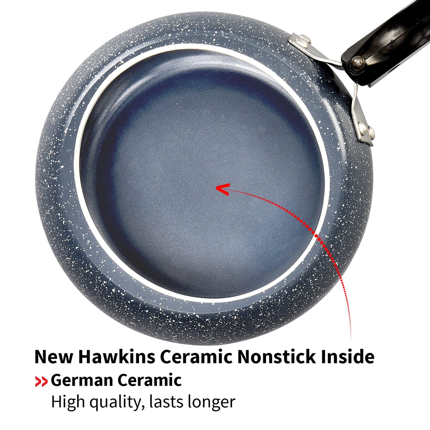 Hawkins Ceramic Nonstick Induction Base Inner Lid Pressure Cooker, 3 Litres