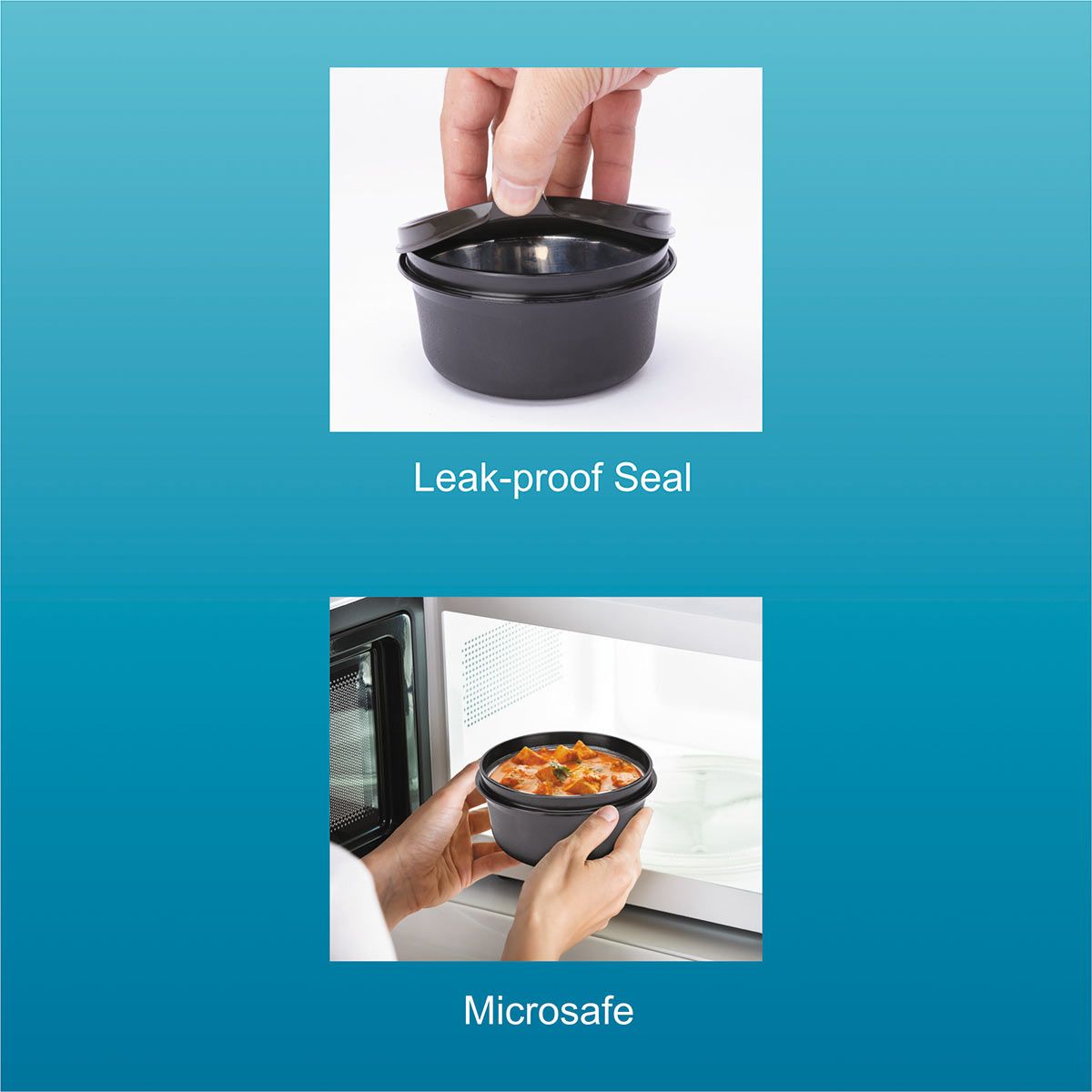 Signoraware Monarch Executive Microsafe Steel Stainless Steel Inner Lunch Box with Bag