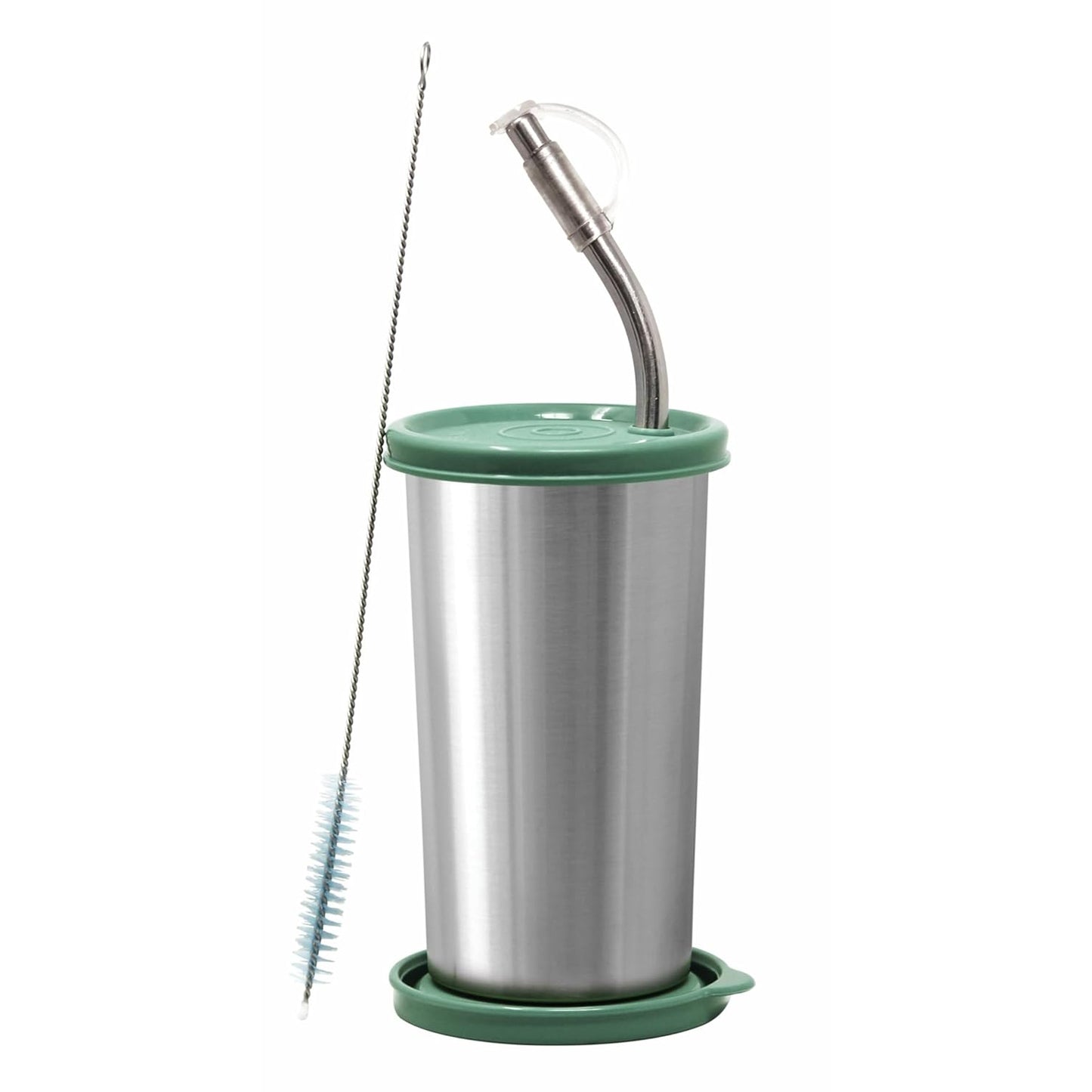 Signoraware Sip Fast Stainless Steel Glass with 1 Straw and 2 Lids