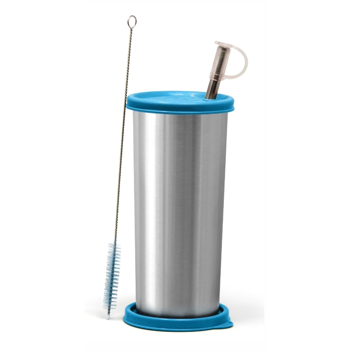Signoraware Sip Fast Stainless Steel Glass with 1 Straw and 2 Lids