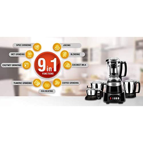 Panasonic MX-AV425CB Charcoal Black Mixer Grinder, 600W, 4 Jar