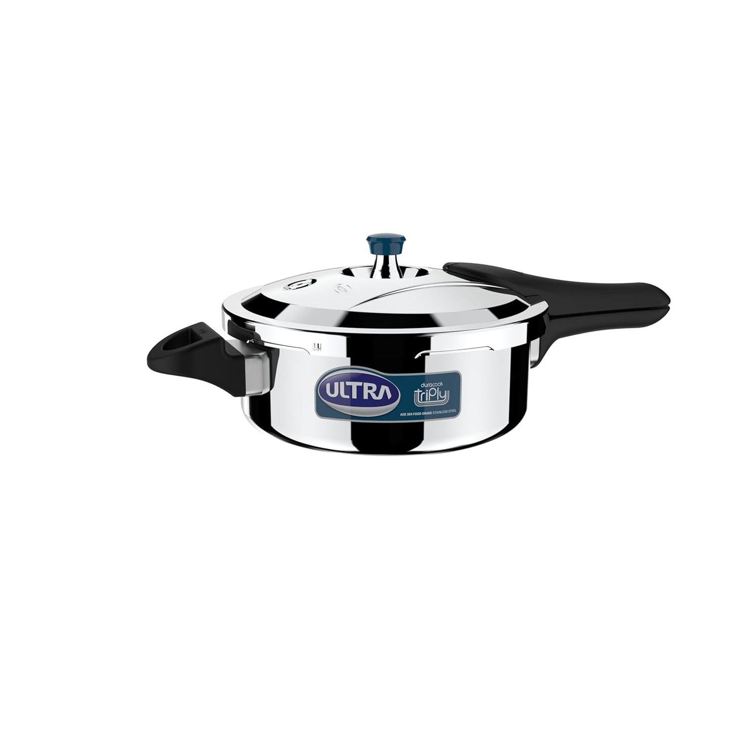 Ultra Duracook Triply Stainless Steel Induction Base Outer Lid Pressure Cooker Pan, 3.5 Litres