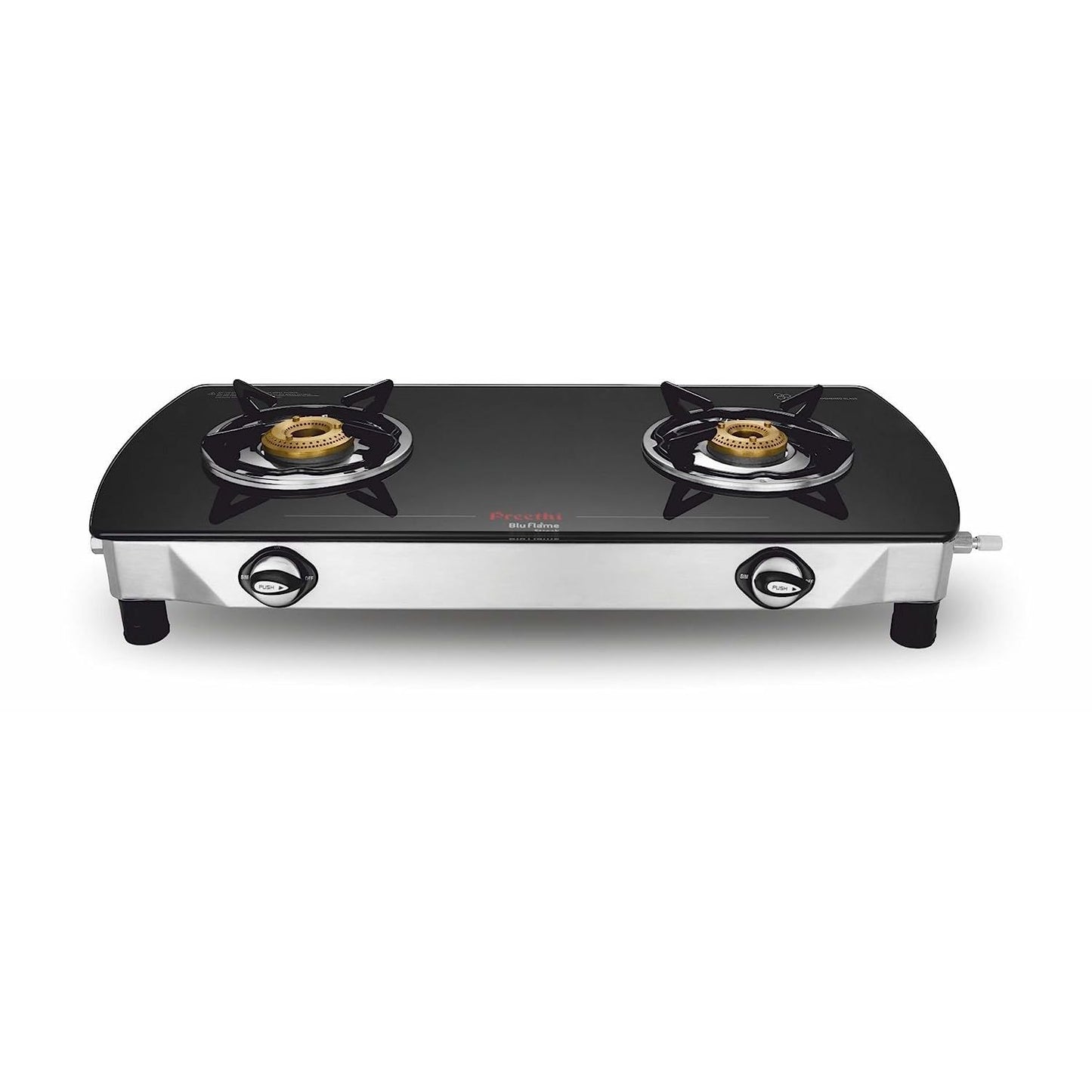 Preethi Blu Flame Streak GTS-405 Toughened Glass Top Gas Stove, 2 Burner