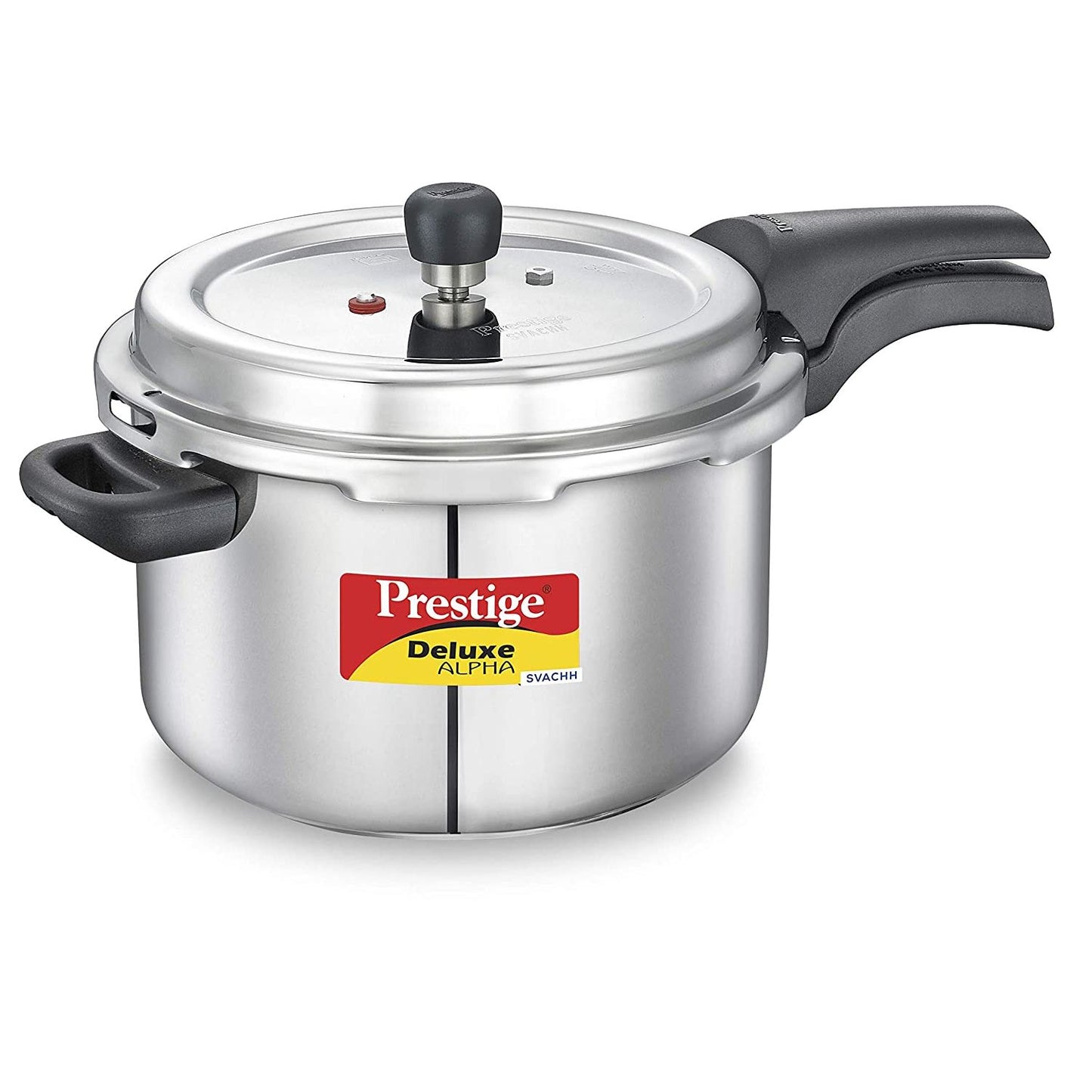 Prestige Deluxe Alpha Svachh Stainless Steel Induction Base Outer Lid Pressure Cooker, 6.5 Litres