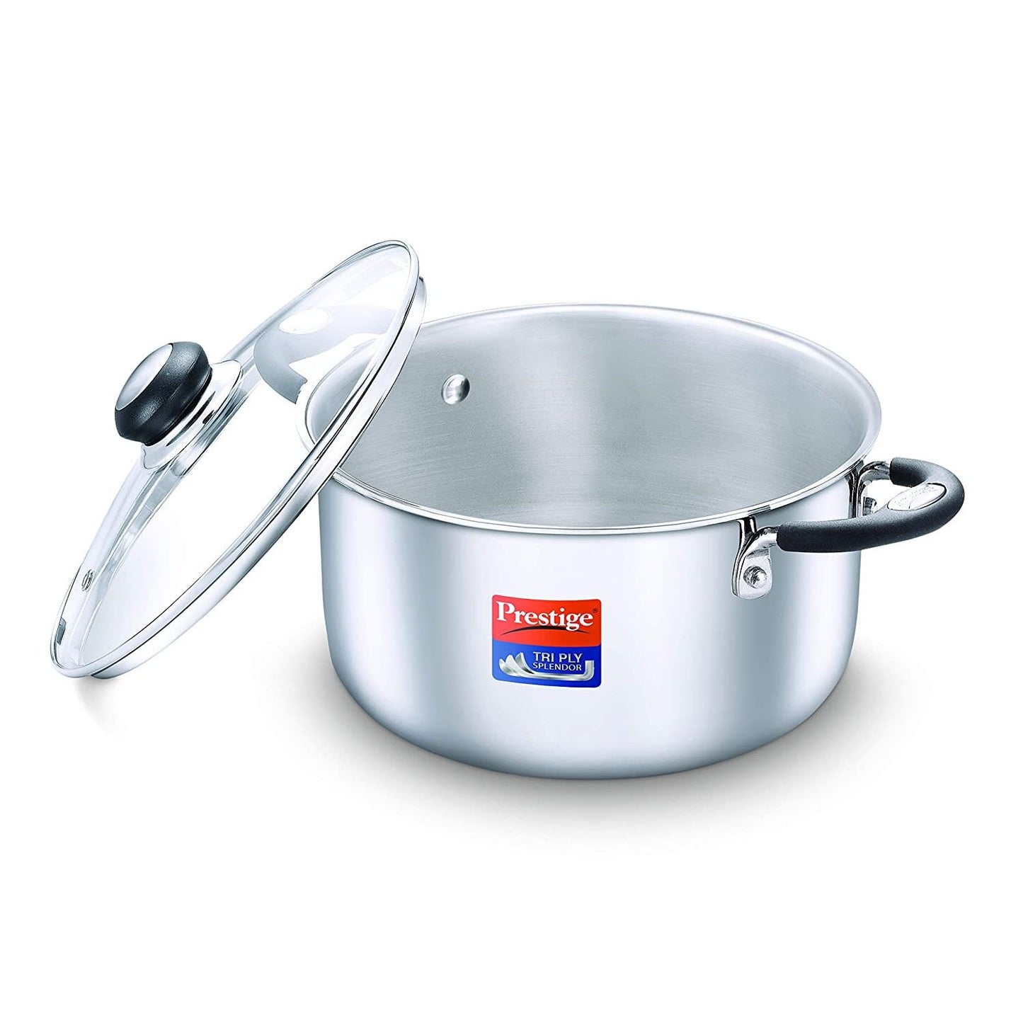 Prestige Tri Ply Splendor Stainless Steel Gas and Induction Compatible Casserole with Glass Lid