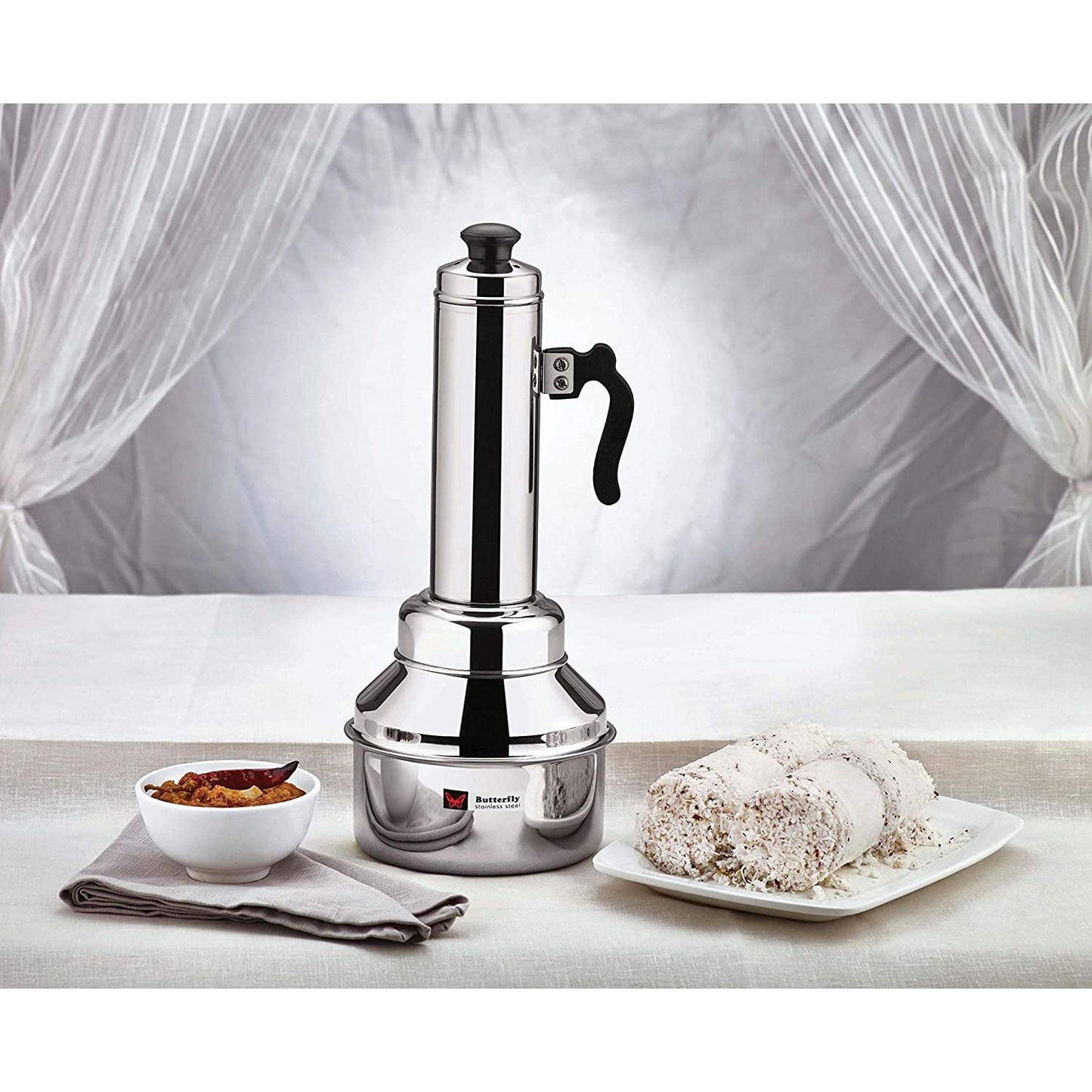 LLM Stainless Steel Puttu Kudam