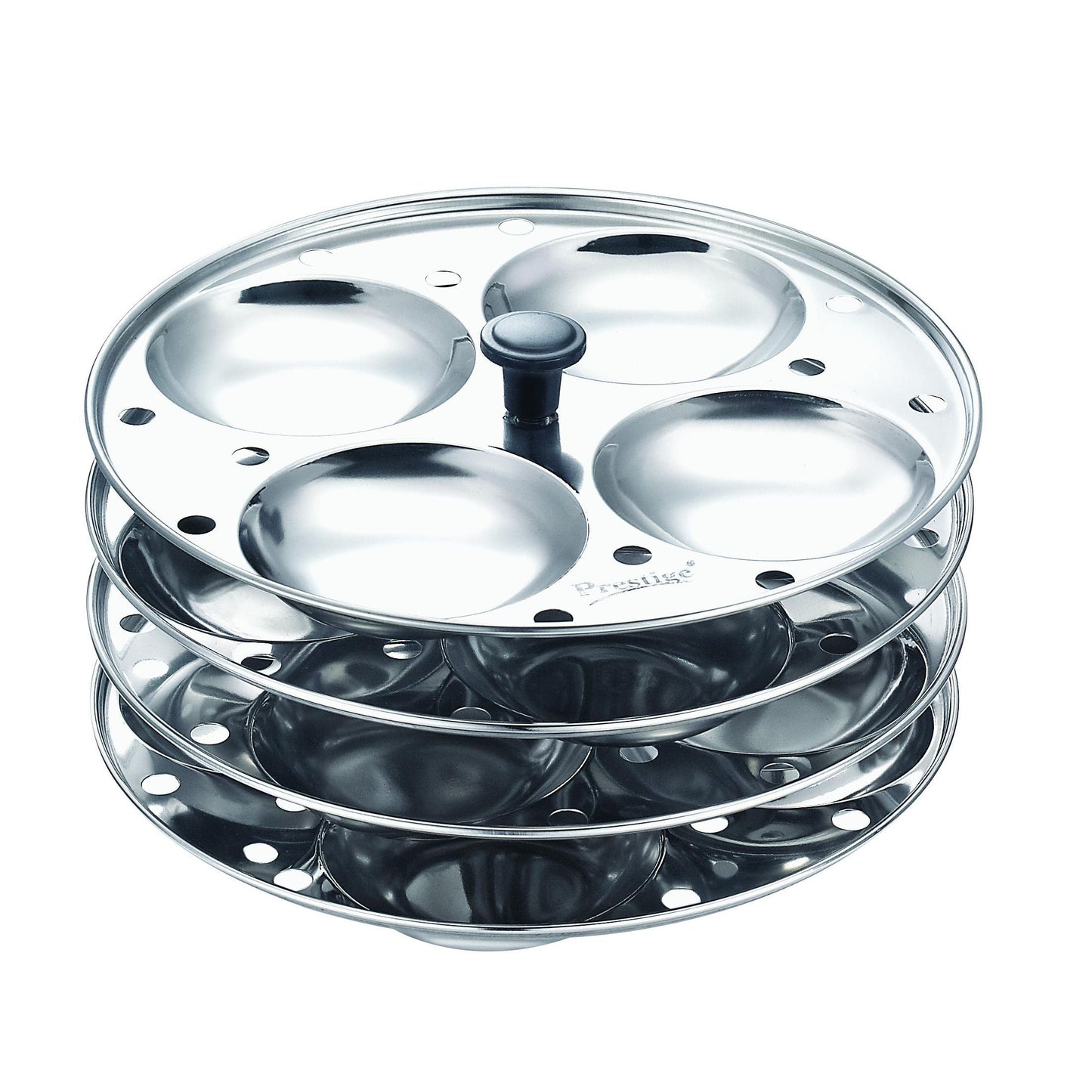 Prestige Super Stainless Steel Idly Cooker, 4 Plate